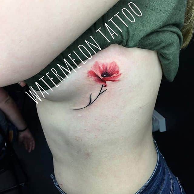 Dainty wee side boober by Noemi for the lovely Jade at Watermelon Tattoo!!!