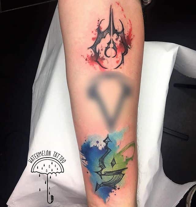 Gamer tattoos by Noemi for Steven at Watermelon Tattoo!!!
