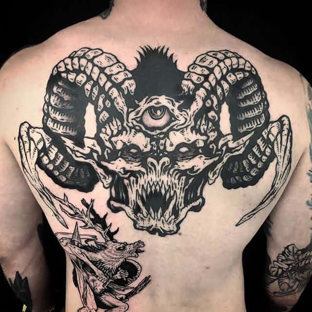 Demon Pic Of Tattoo On Chest