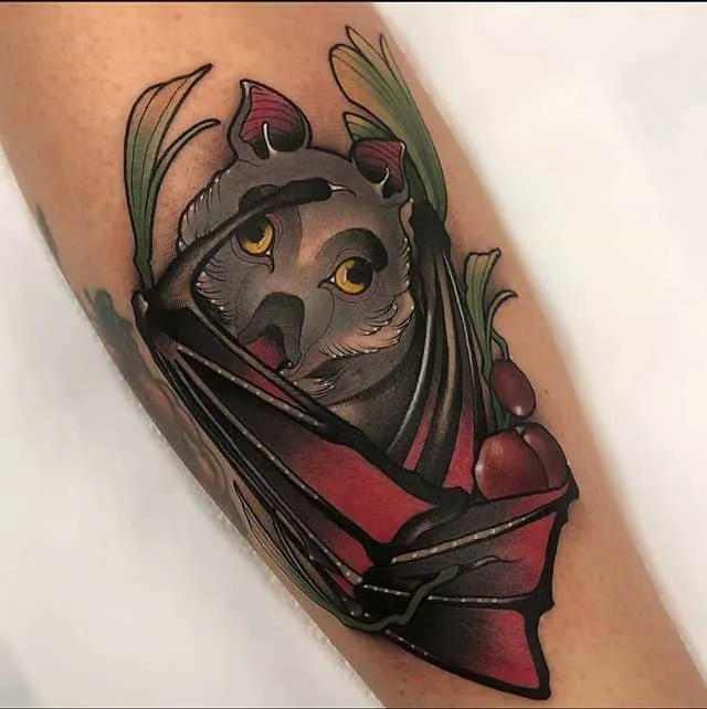 A cute wee bat done by Adriana during her guest spot in Switzerland! 
