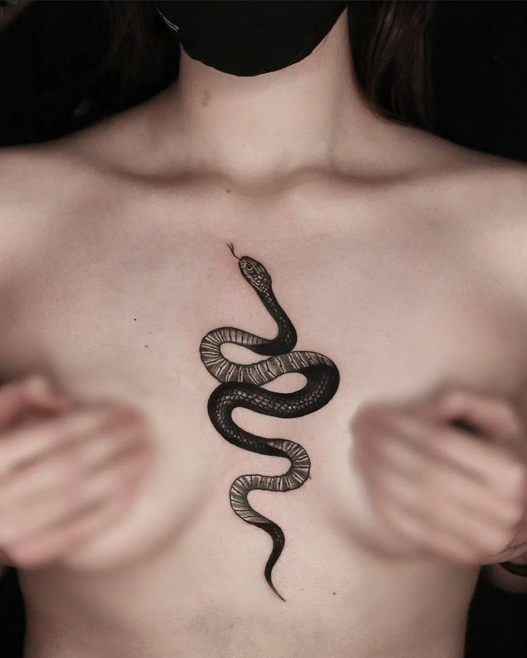 Tattoo tagged with: snake, chest, belly | inked-app.com