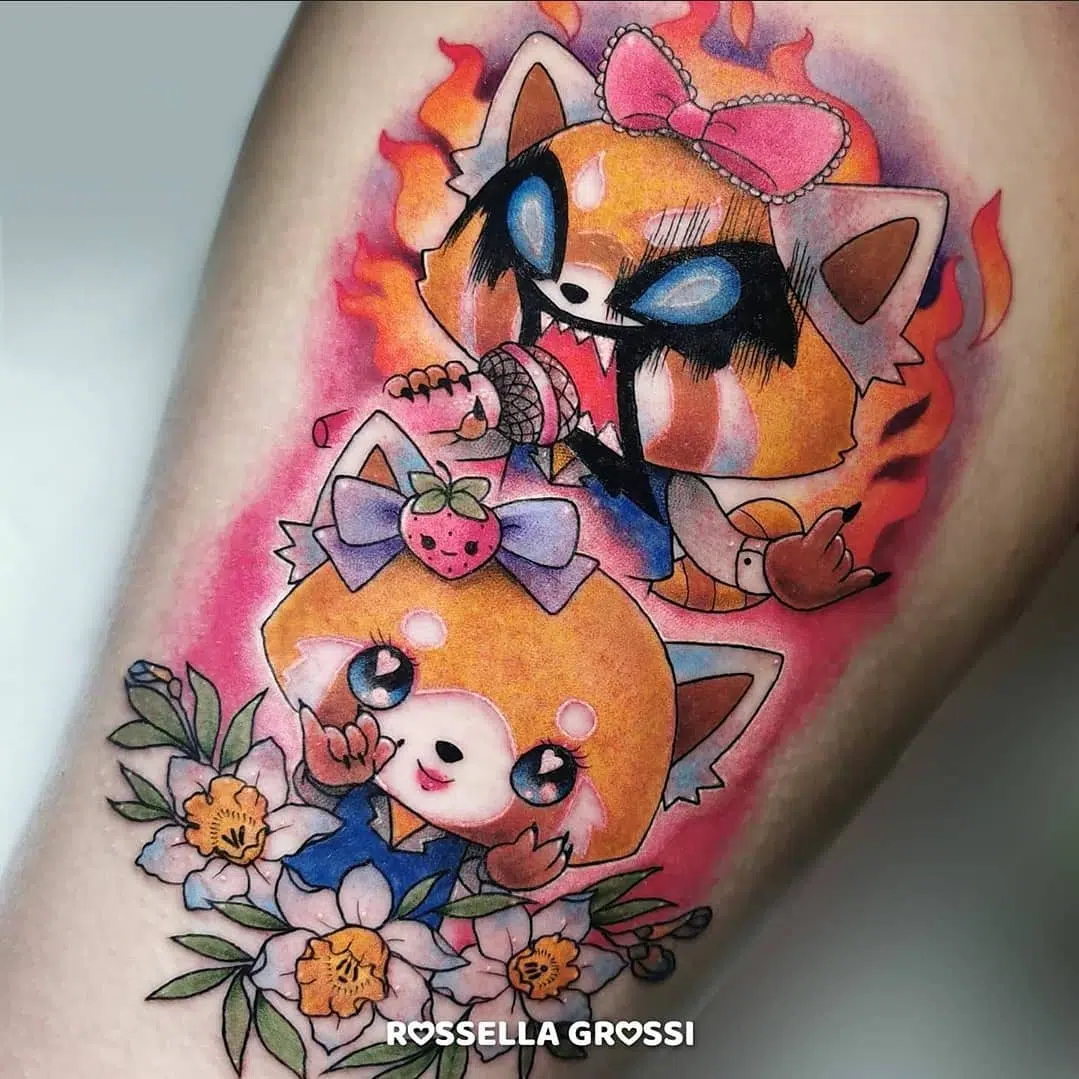 Retsuko!!!!! We had so much fun on this one, huuuge kudos to Ruth for sitting through an epic 9 hours on her very first tattoo! We salute you!!!!! Please come back soon so we can see it healed. Tattoo by Rossella during her guest spot with us last month. Always a pleasure having you work with us. We always have so much we can learn from guest artists and its a great opportunity to exchange info on the latest equipment/ supplies. rossella_grossi
                     