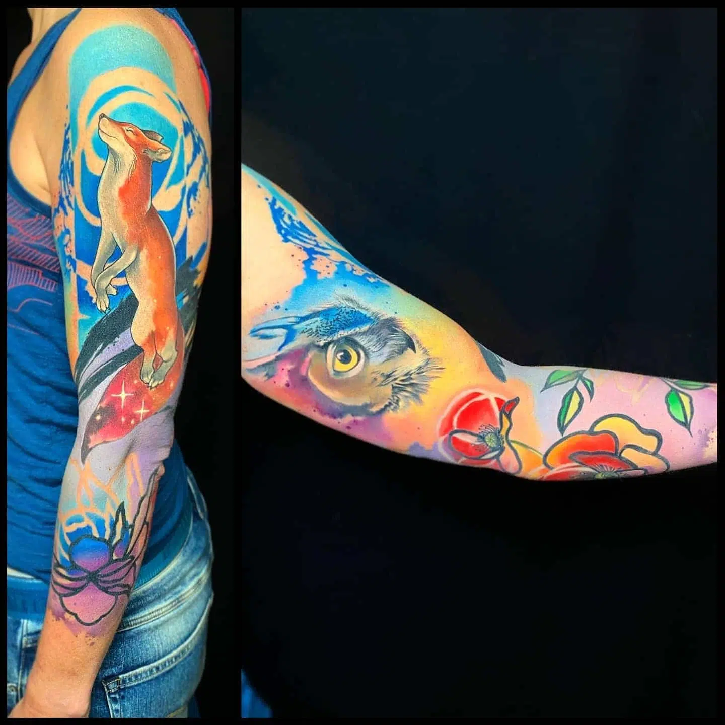 Incredible sleeve by Noemi for the beautiful Naomi! Thanks so much for the trust and for looking after your tattoo!!!
noemi_tattoo frikfrak74

                         