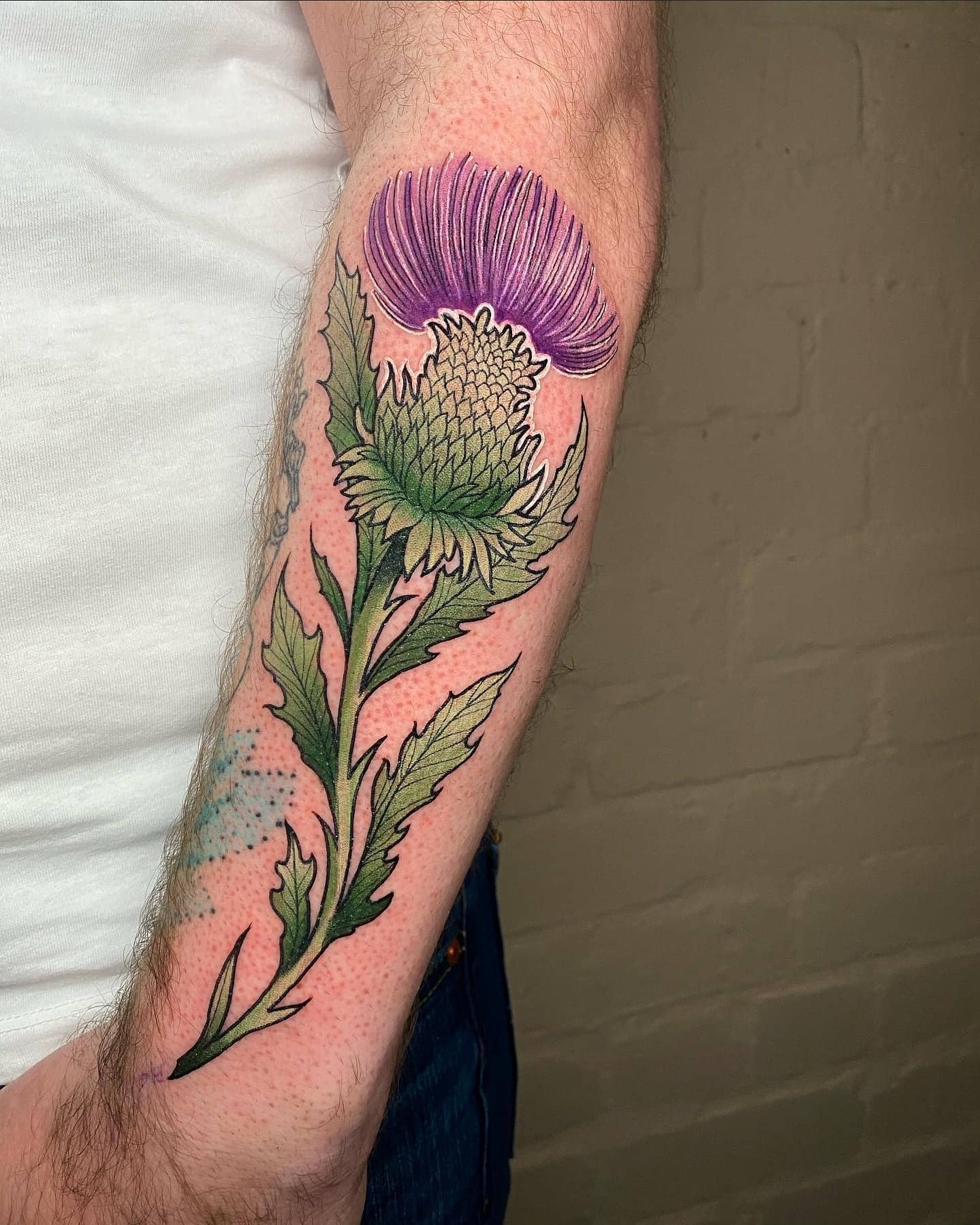 A thistle for Alan! 
Tattoo by Noemi: as versatile and sharp as a pocket knife.

noemi_tattoo 

                       