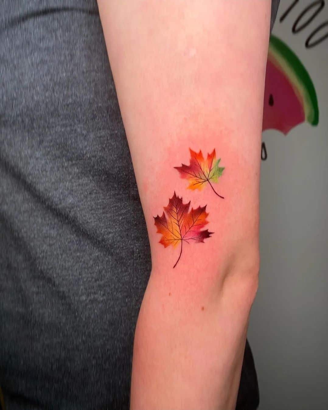 Amazoncom  Supperb Flower  Autumn Leaves Temporary Tattoos Gorgeous  Color Tattoos Fall In Love  Beauty  Personal Care