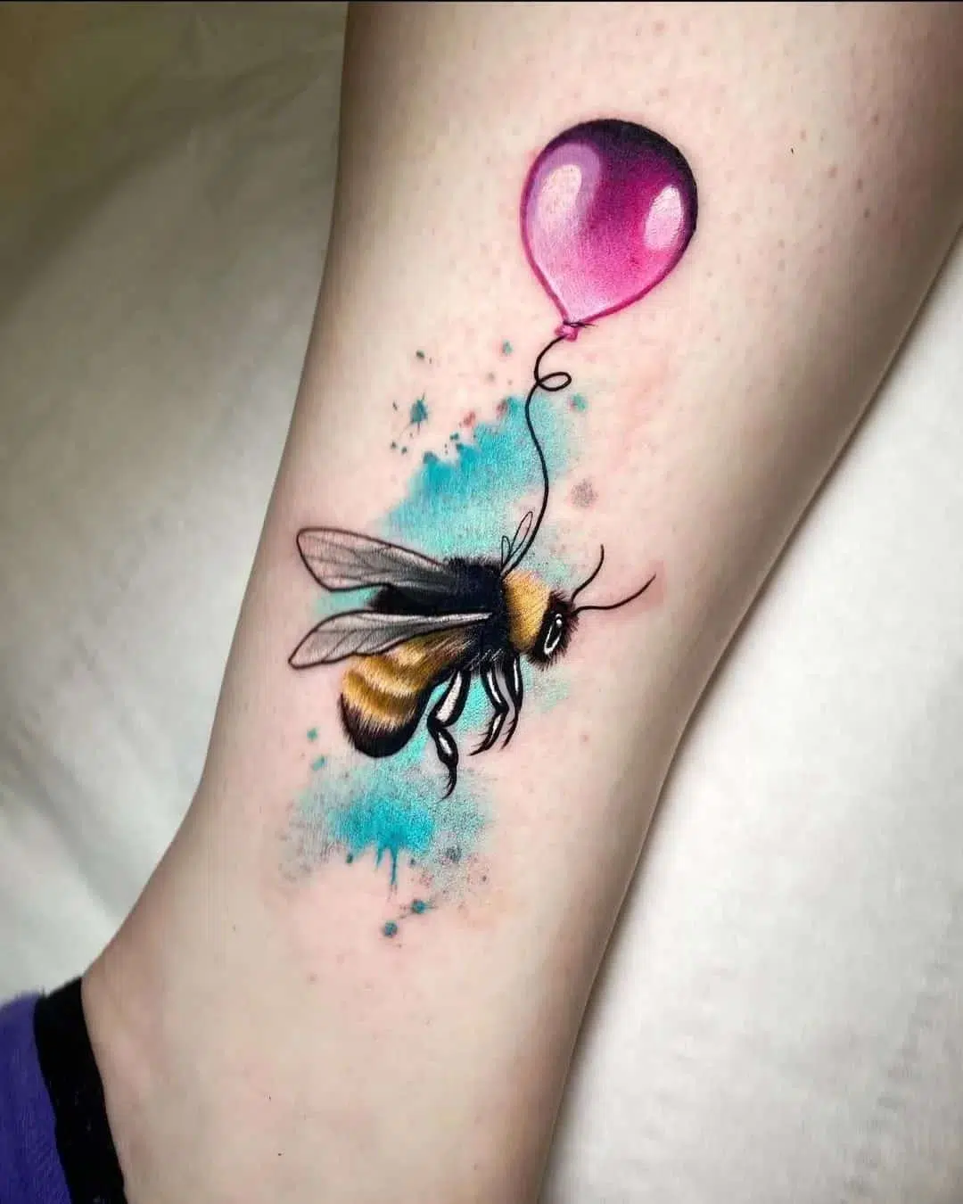 Watercolor girl with balloon tattoo by Mentjuh on DeviantArt