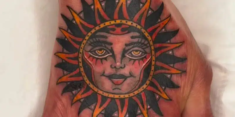 Neo Traditional Sun Tattoo Designs - wide 5