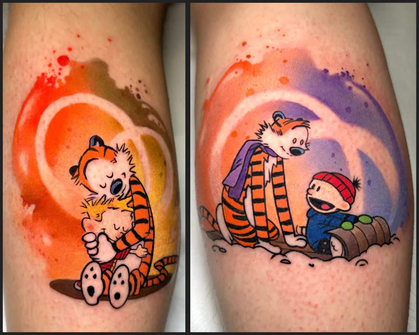A couple of Calvin and Hobbes pieces for Sam and Barbara. Thanks so much for coming! Tattoo by Noemi x
noemi_tattoo 

Done using:
dragonhawkofficial 
worldfamousink 
unigloves 

Supplies by our sponsors:
magnumtattoosupplies.uk 

        totaltattoo         