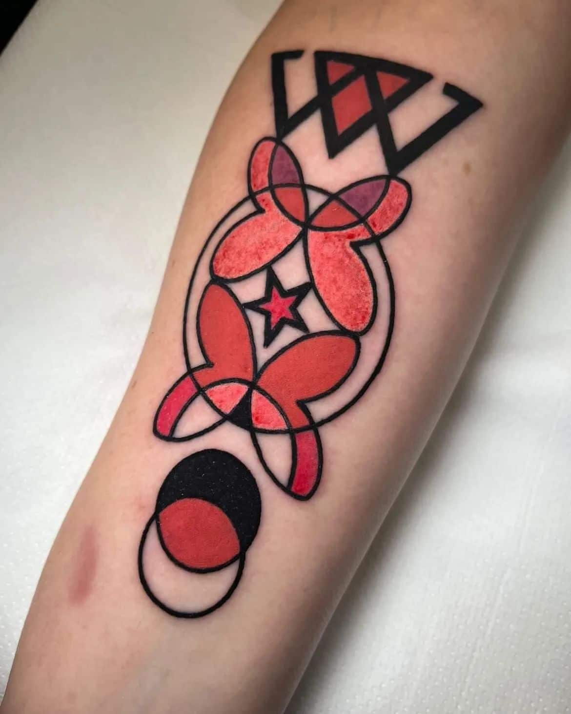 Umbrella Corporation symbol inside a zombie bite  Resident evil tattoo  Tattoos Nemesis tattoo